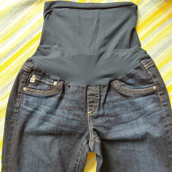 AG Adriano Goldschmied cropped skinny maternity jeans 29 - Picture 6 of 12